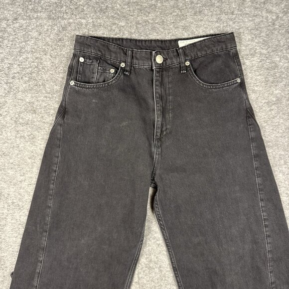 Rag & Bone Jeans Womens 29 Black Denim Baggy Wide Leg Grunge Hip Hop Goth - Picture 9 of 16